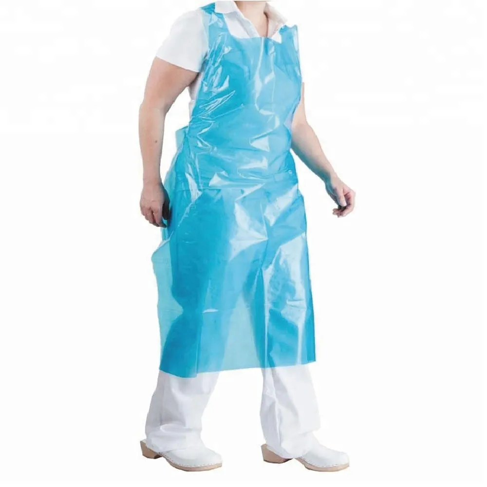 Disposable protective polyethylene plastic aprons