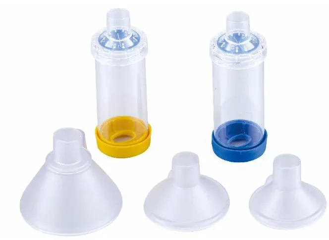 Disposable medical asthma spacer and aerosol holding chamber 5