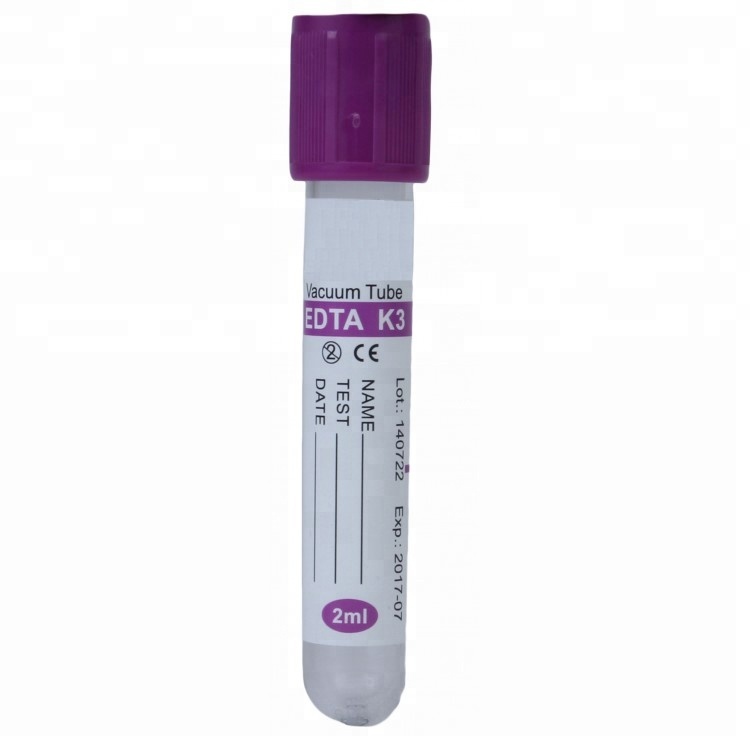 EDTA K2 K3 PET/Glass Vacutainer Blood Collection Tube 13x75mm,13x100mm,16x100mm with CE,ISO