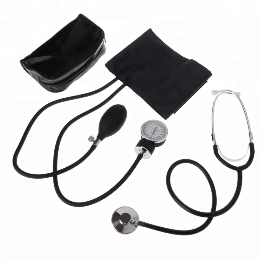 Blood Pressure Monitor with Stethoscope Nylon Cuff Aneroid Sphygmomanometer