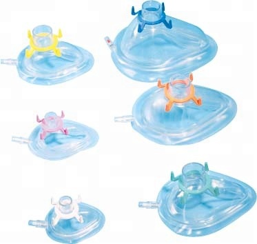 Disposable sterile medical grade pvc face anesthesia mask for hospital use with FDA,CE,ISO 3
