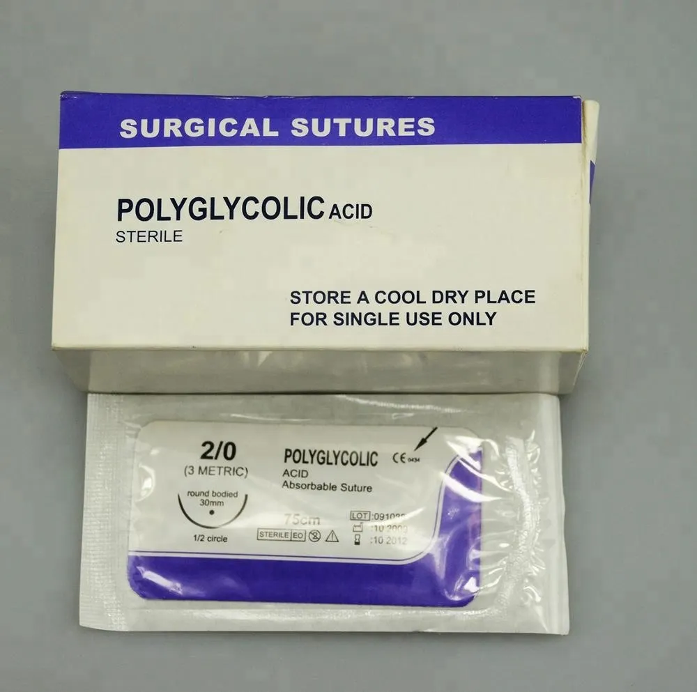 Disposable surgical sterile absorbable Polyglycolic Acid Suture/sutures 2