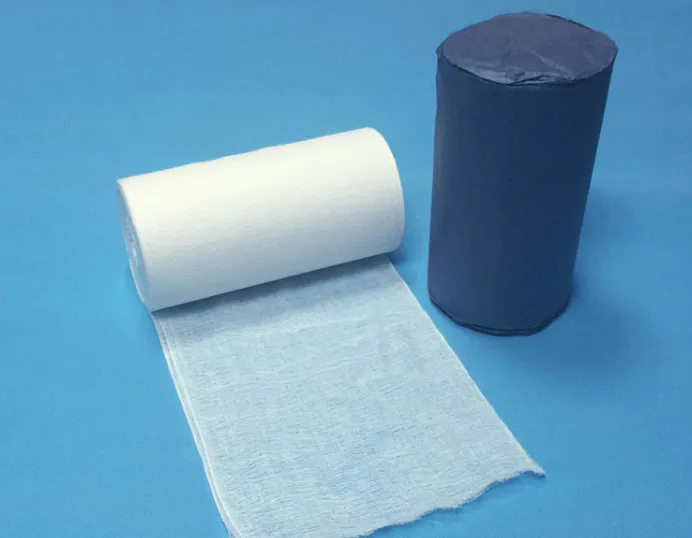 100% cotton fabric medical absorbent gauze roll with CE,ISO 5