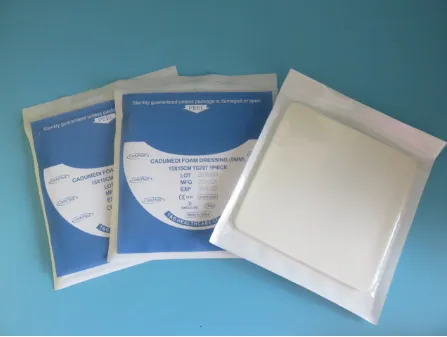 Medical Non-Adhesive PU film Foam Dressing Burn Wound Care 4