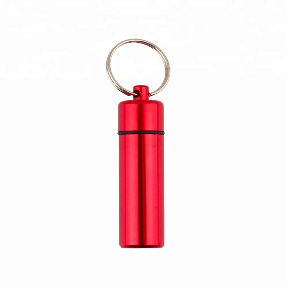Mini Portable key holder Pill Box Keychain Waterproof Pill Case 3