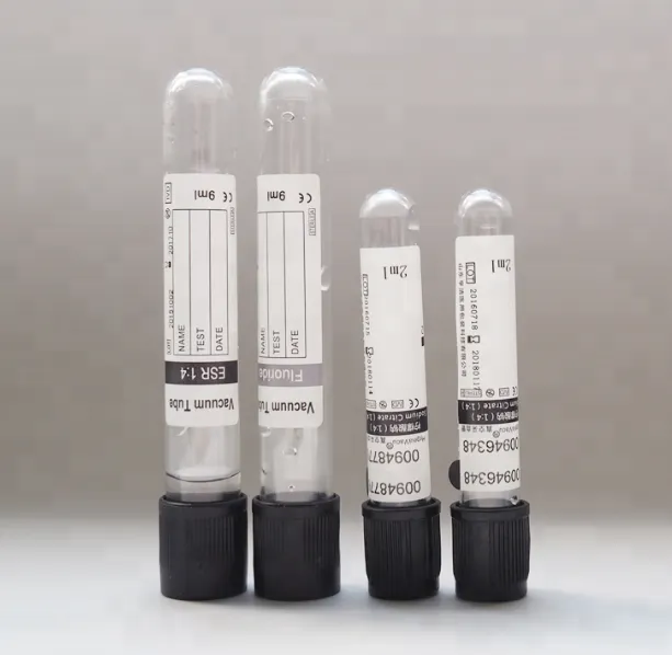 Vacutainer PET/Glass black ESR tube sodium citrate 1:4 With CE,ISO 2