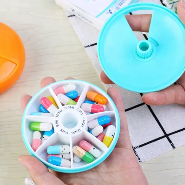 Compartment Travel Pill Box Organizer Tablet Medicine Storage