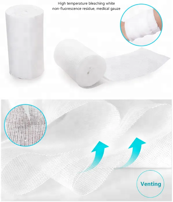 Medical Absorbent Cotton Elastic Gauze Bandage 2