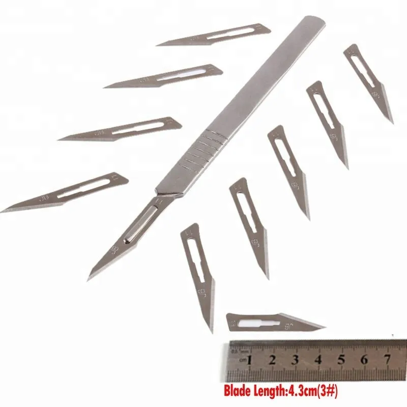Sterile Stainless Steel Surgical Blade with Plastic Handle 2