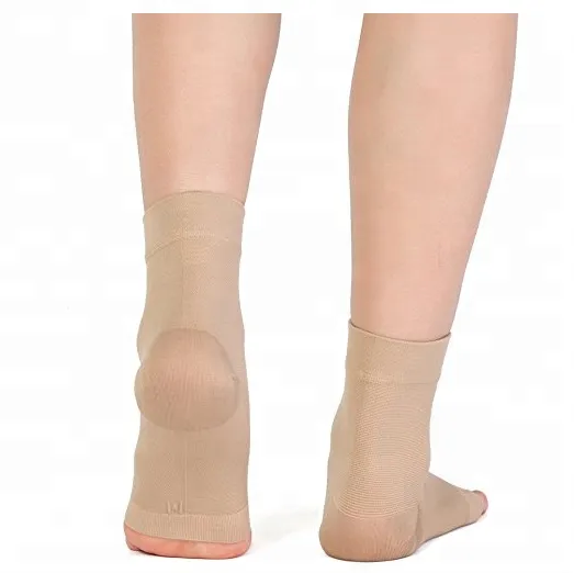Copper fabric spandex nylon Material ankle support Plantar Fascitis Compression foot sleeve