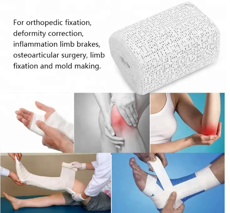 Medical Gypsum Splint Pain Relief Orthopedic POP Plaster Cast Bandage 5