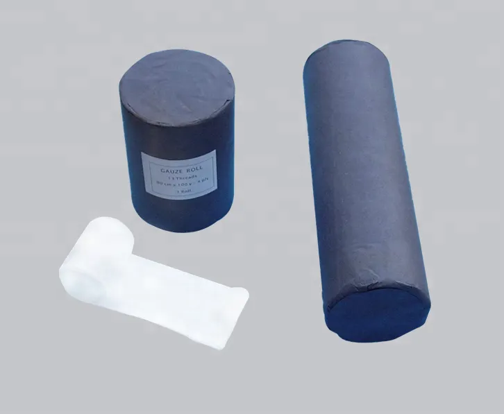 100% cotton fabric medical absorbent gauze roll with CE,ISO 3