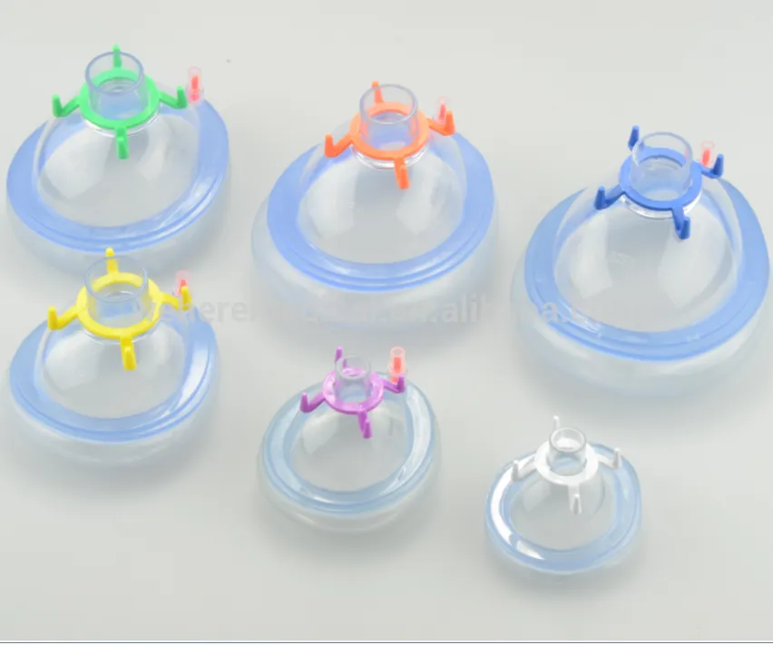 PVC Anaesthetic Anaesthesia Face Mask with Inflatable Rim