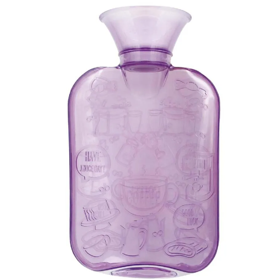 Medical pvc 2l transparent hot water bottle 2