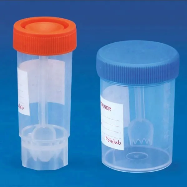 Disposable sterile urine and stool containers/specimen cup with/without spoon