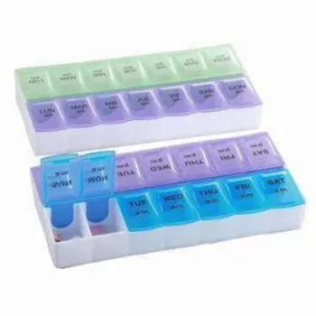 Two weeks 14 days plastic travel pill case