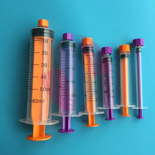 Medical Colorful Plastic Oral Feeding Syringe with Tip Cap