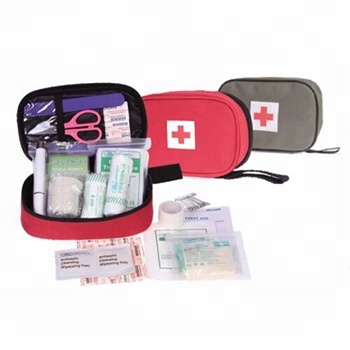 Customized portable travel home first aid kit for emergency use