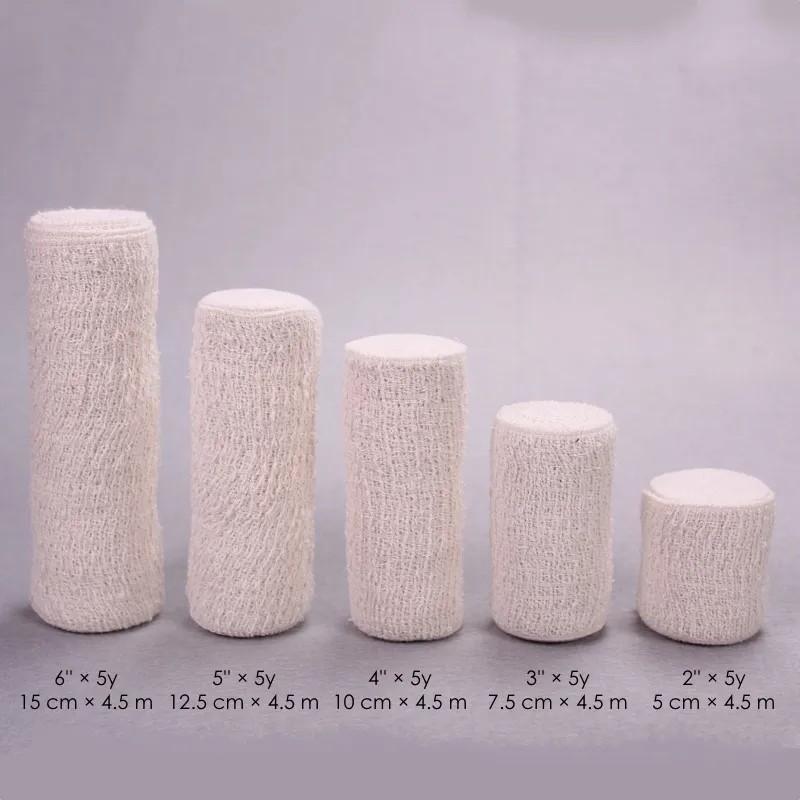 Medical Cotton Spandex Elastic Crepe Bandage With CE,ISO 2