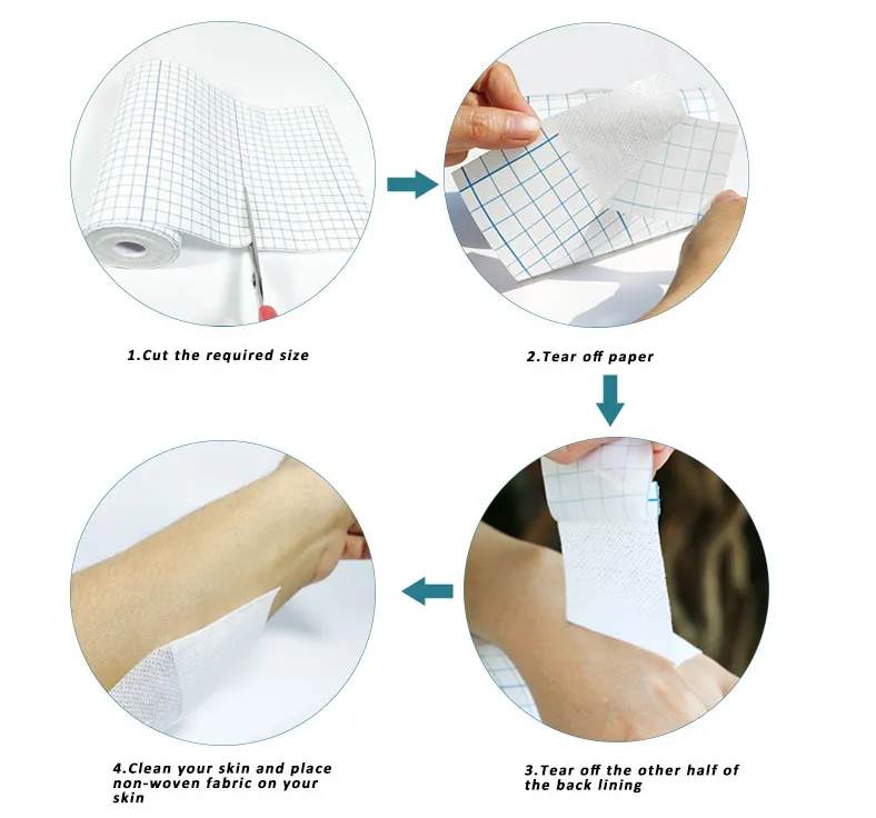 Medical Wound Dressing Non-woven Fixing Tape Roll 4