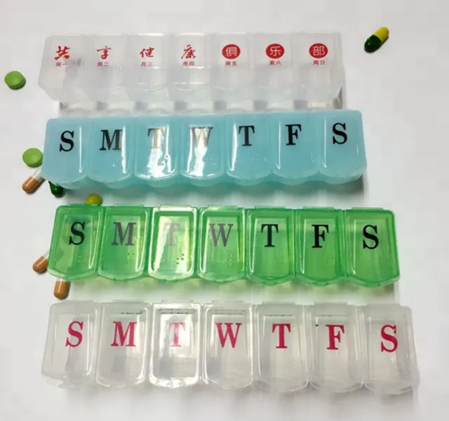 One week 7case plastic pill containers/pill cases 3