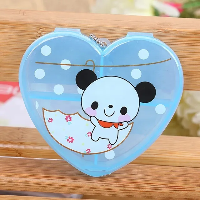 Heart shape pill case for daily 3