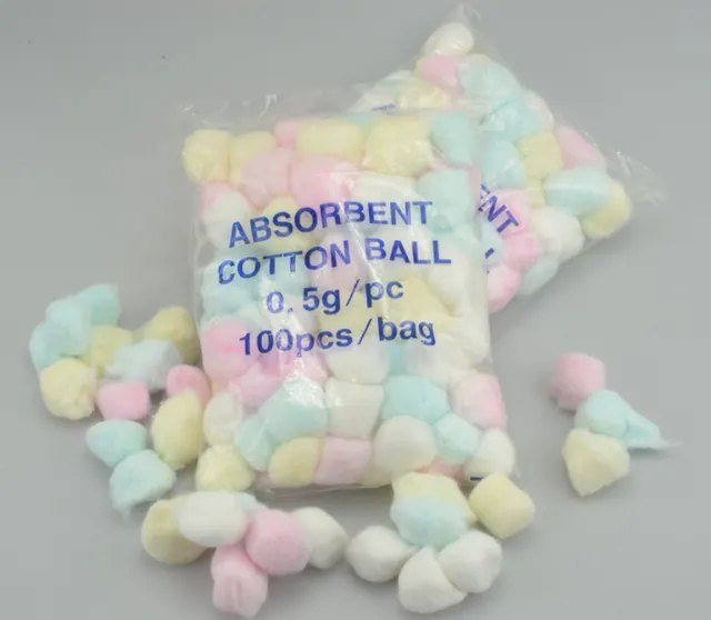 Disposable 100% Cotton Medical Surgical Colorful Absorbent Cotton Ball