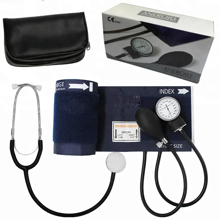 Blood Pressure Monitor with Stethoscope Nylon Cuff Aneroid Sphygmomanometer 4