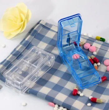 Plastic portable pill cutter for traveling