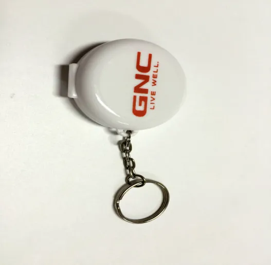 Travel plastic pill box with keychain