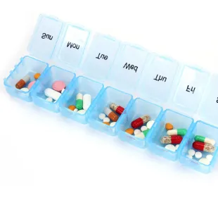 A week 7 days 7 compartments plastic detachable small pill boxes 6