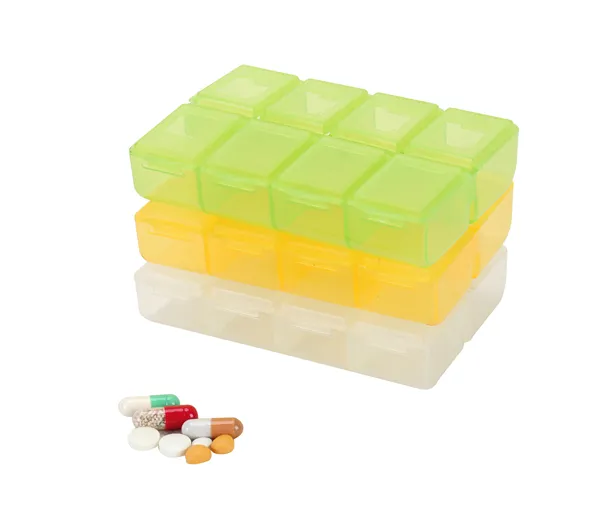 Weekly 8 cases small pocket plastic portable pill box 2