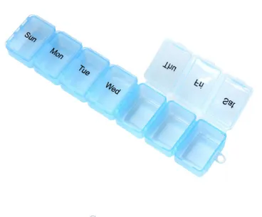 A week 7 days 7 compartments plastic detachable small pill boxes 2