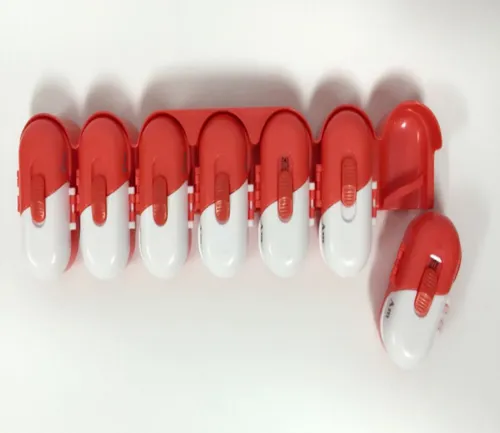 14 days plastic detachable pill case for a week