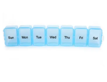 A week 7 days 7 compartments plastic detachable small pill boxes 3