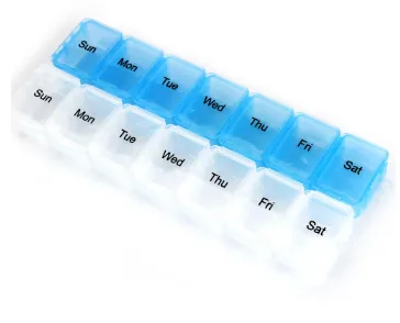 A week 7 days 7 compartments plastic detachable small pill boxes