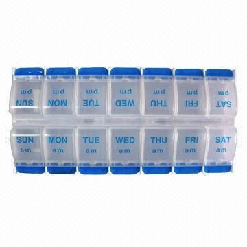 Two weeks 14 days plastic travel pill case 3