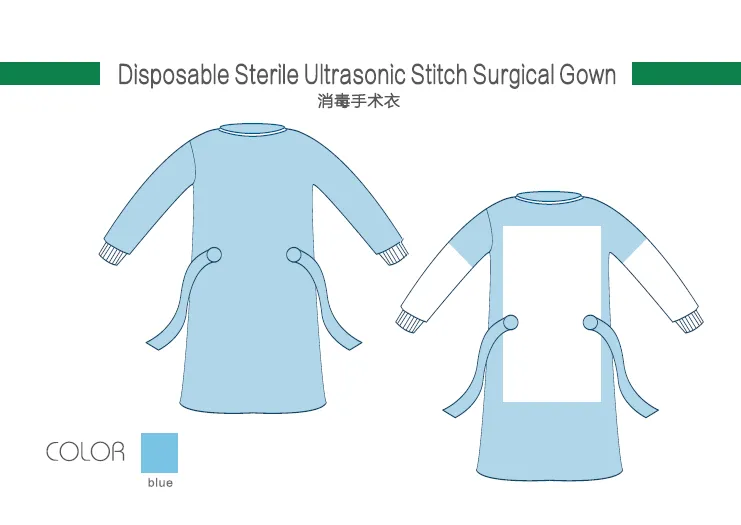 Disposable sterile hospital Ultrasonic stitch surgical gowns 7