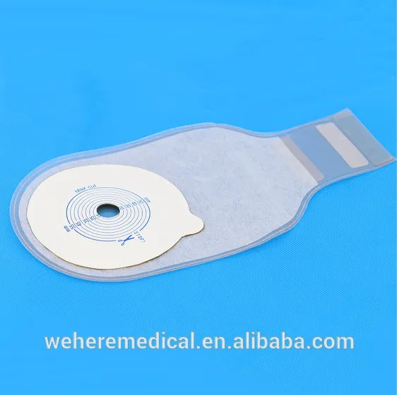 One piece open type colostomy bag ostomy bag with clip 7
