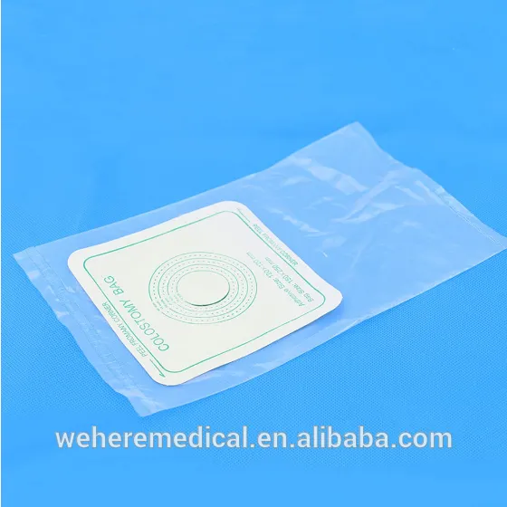 One piece open type colostomy bag ostomy bag with clip 9