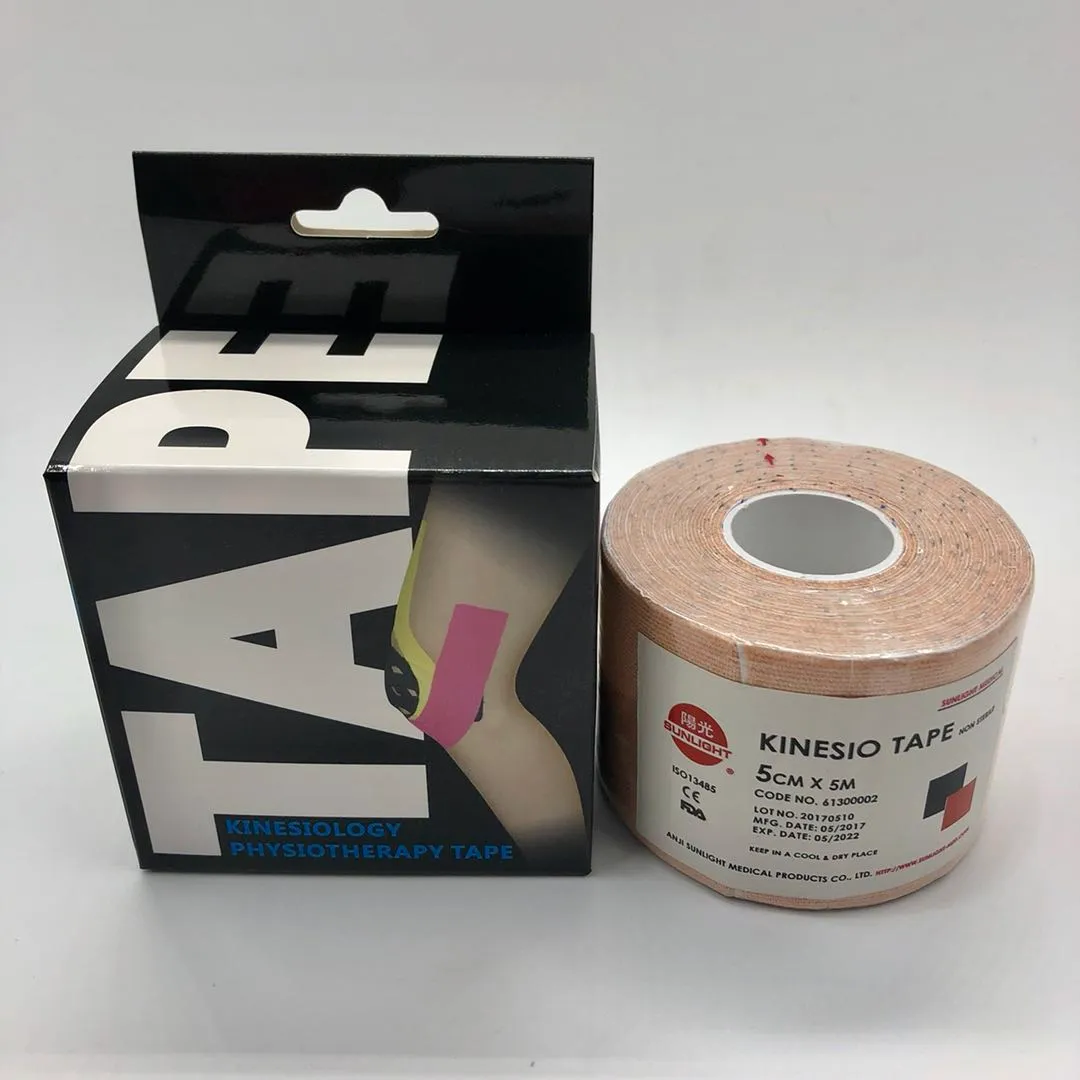 Uvioresistant Red Color Adhesive Kinesiology Sport Muscle Tape