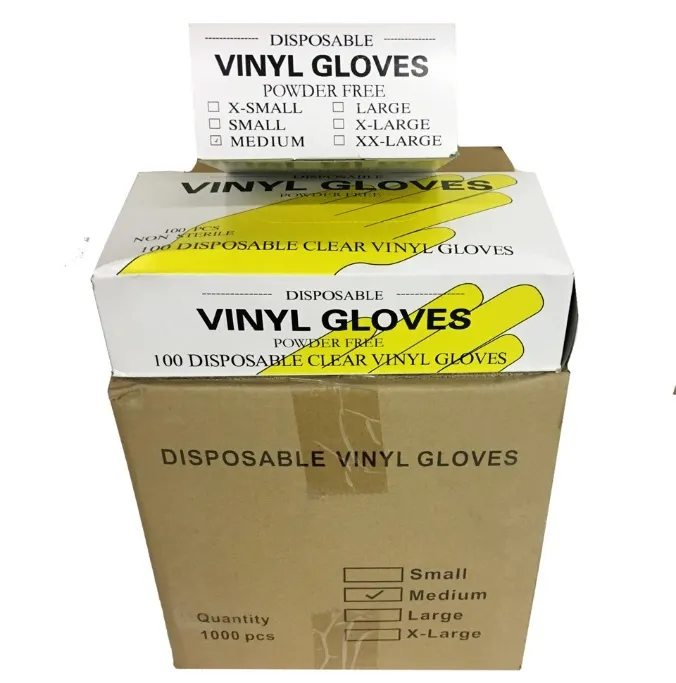 Disposable Vinyl PVC Examination gloves Powder Free 5