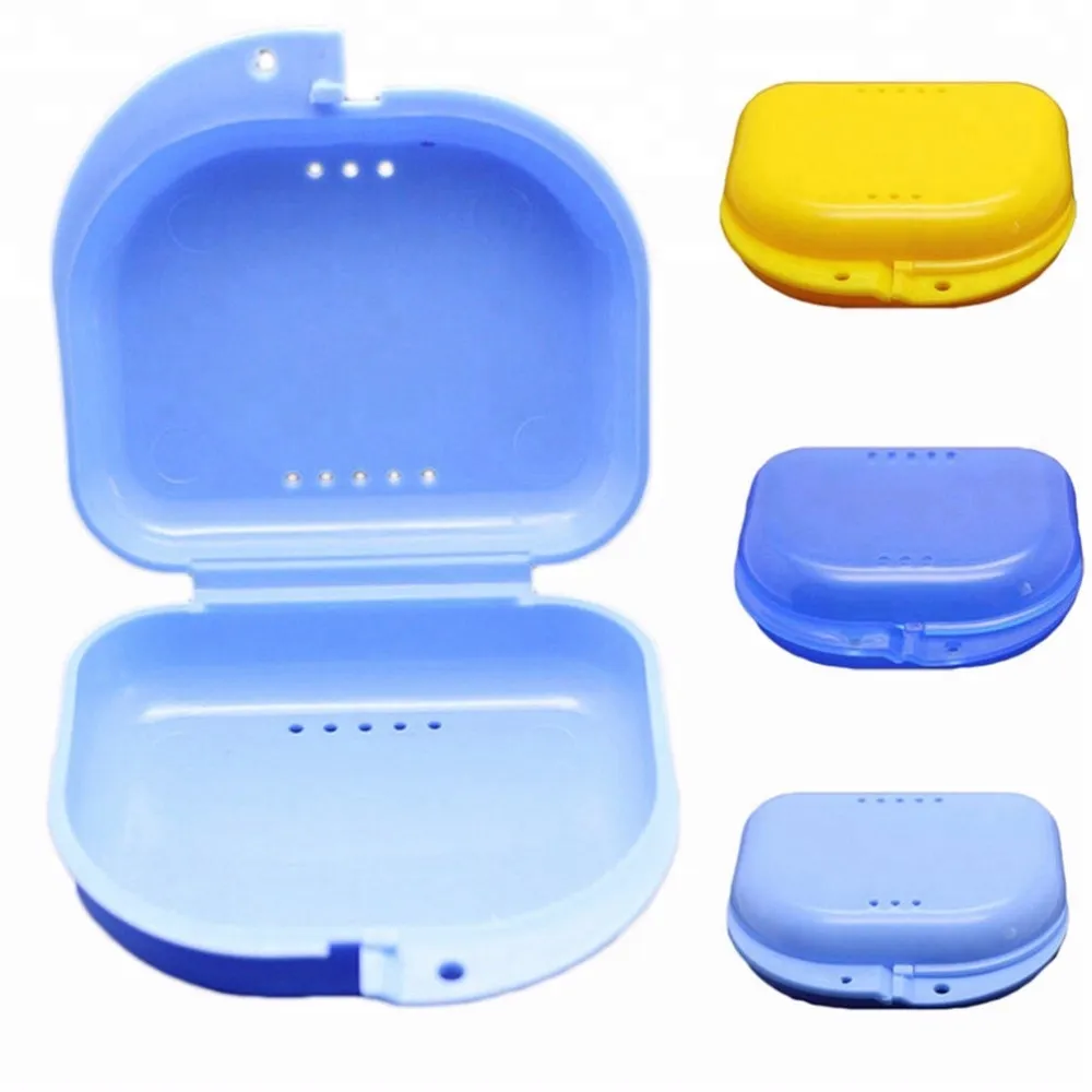 Plastic colorful orthodontic denture box for dentist use 3