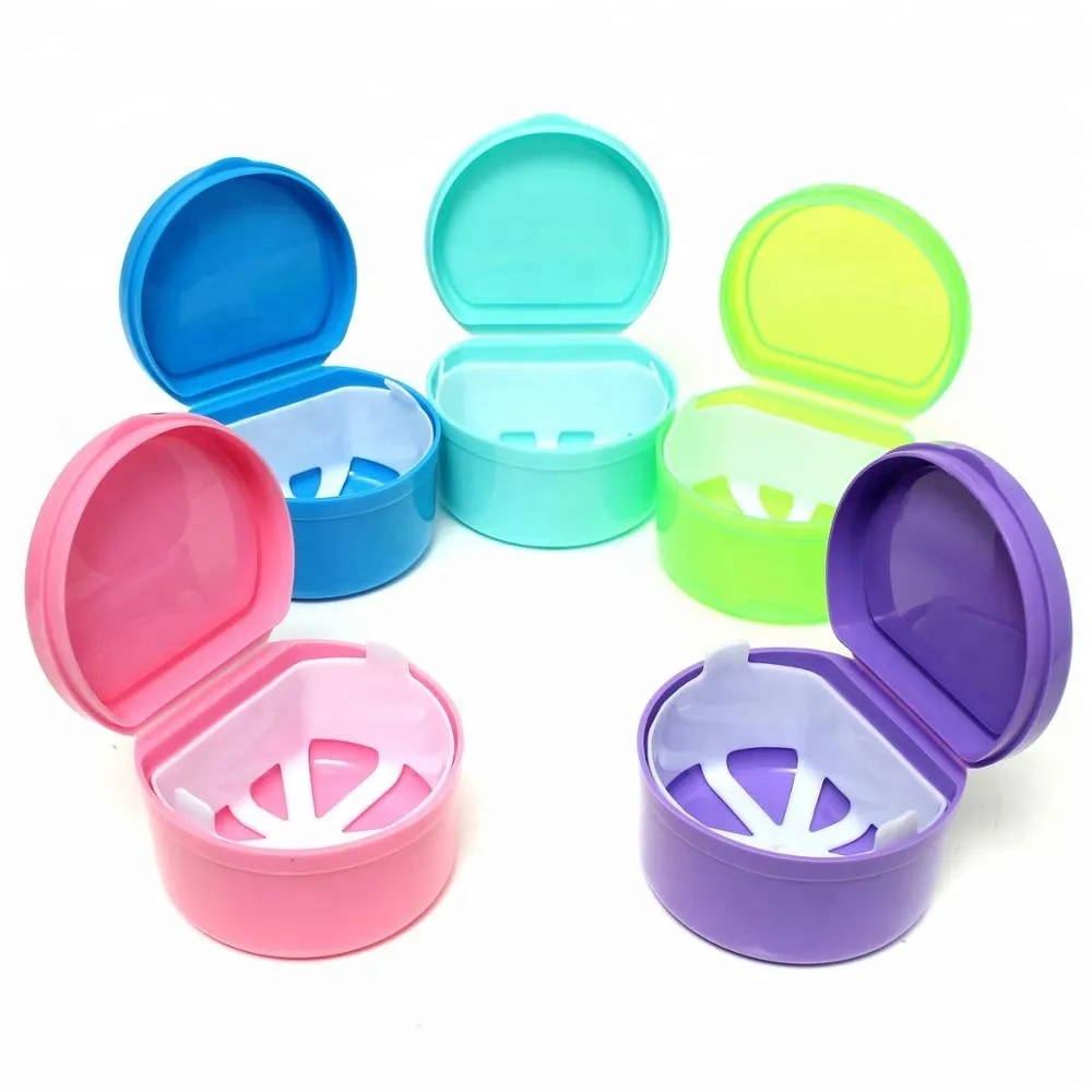 Dental Orthodontic Retainer Denture bath Box case For Keeping Denture Clean 6