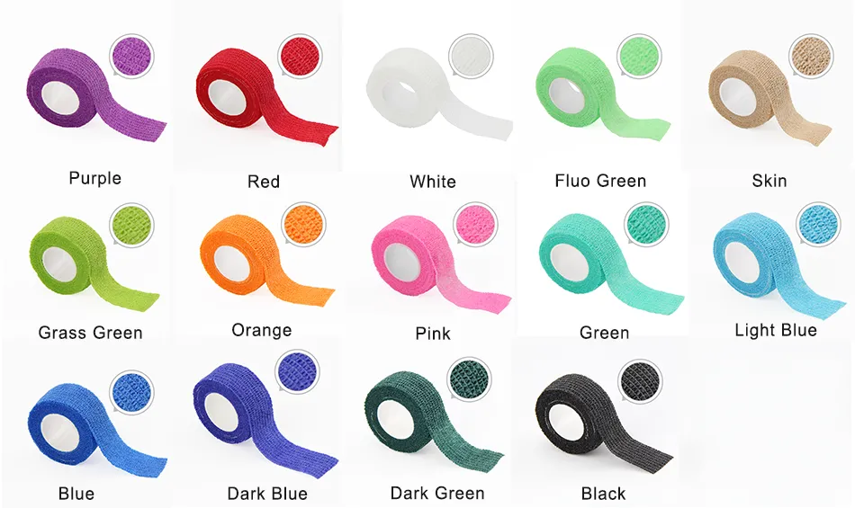 Non-woven Cohesive Bandage Colored Self-Adhesive Elastic Bandage For Finger 10