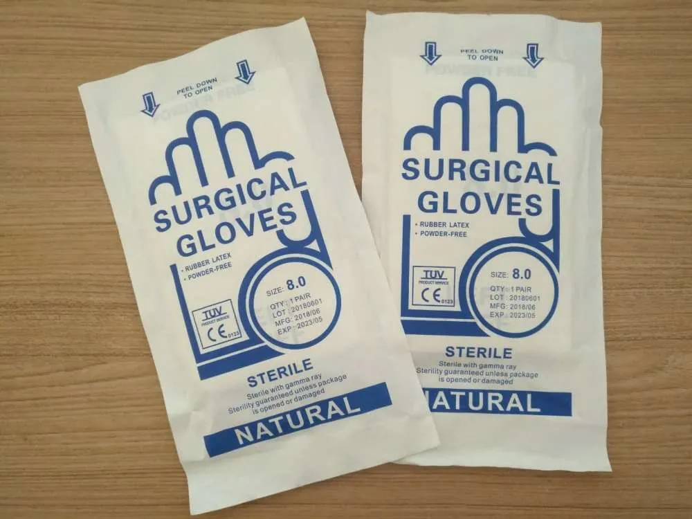 Disposable Powdered/Powder Free Sterile Surgical Latex Gloves 5