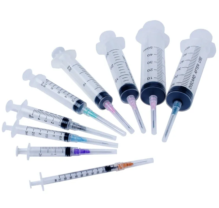 Disposable different sizes 3ml 10ml 20ml safety syringe with needle 5