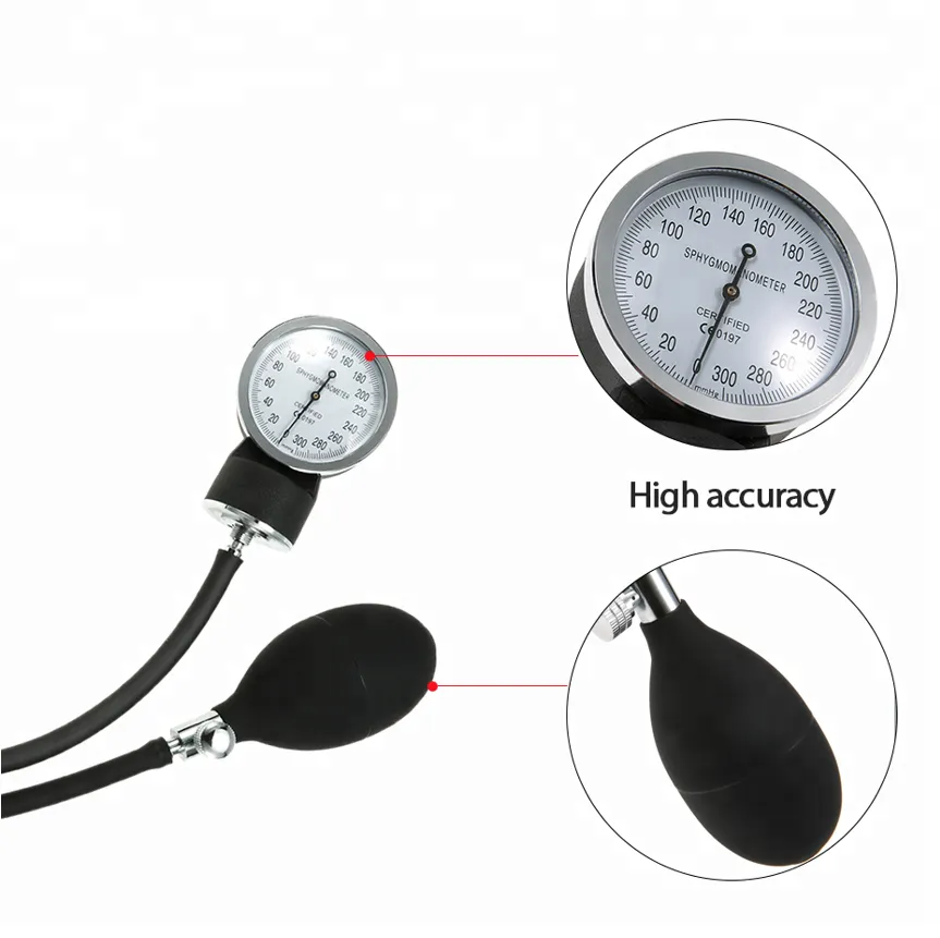 aneroid sphygmomanometer with stethoscope