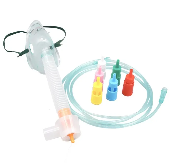 Transparent or green oxygen mask with tube 5