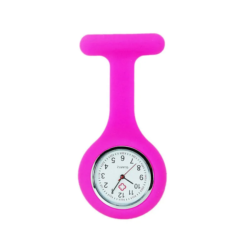 Promotional Portable Gift Rubber Silicone Doctor Digital Clip-On Pocket Medical Watch Clip Brooch Nurse Breast Watch 11